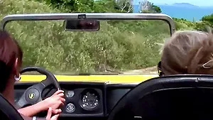 2 horny Czech babes Tarra White and Anetta Keys head to the beach for a romantic lesbian sex session where others can see them perform!