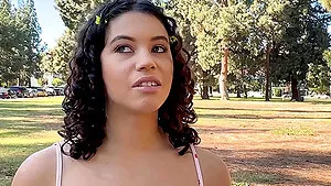 HD POV video of Nico Luva with small tits being fucked hard