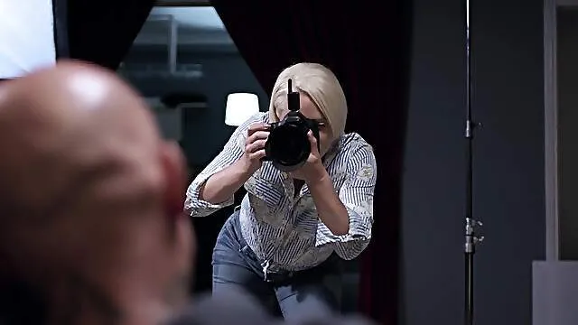 Sexy blonde MILF throats dick naked and fucks in insane manners