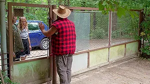 Outdoor fucking in cowgirl position with stunning Andrea