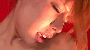 Haruka Sanada, a horny and dissolute Asian chick, gets a double dose of creampies from 2 hardcore dudes in a hot JAV threesome!