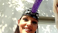 Outdoor lesbian threesome with Adriana Russo and Eve Angel