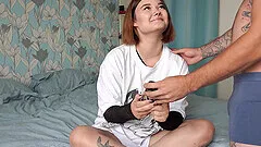 Homemade video of brunette Kate Koss giving a nice blowjob