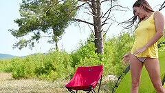 Solo brunette enjoys while fingering her wet love tube - Elise Moon