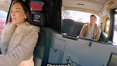 Zuzu Sweet wearing nylon stockings sucking a dick in a car