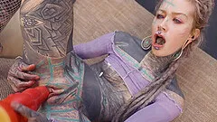 Anuskatzz gets butt fucked with toys and a dick