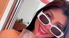 Brunette chick enjoys while pleasuring her dripping love tube