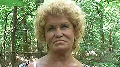 Outdoor dicking in the forest with a mature woman - Francsina