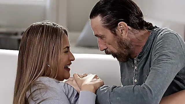 Aroused blonde mom fitted with the right inches from behind