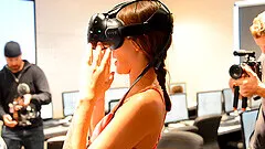 Horny Roxanna with natural tits fingering herself in the car