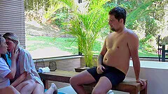 Homemade video in HD of FFM with naughty chicks being fucked