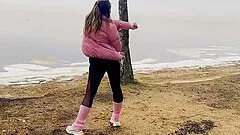 flexi girl gets rough banged in public