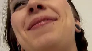 Close up homemade video in POV with a brunette girlfriend