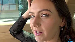 Homemade video in POV with brunette Serena Hill being fingered