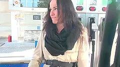 Dewi Stew sucking her friend's big cock in the back of a car