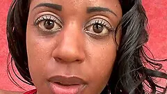 Interracial dicking in the bedroom with a slutty ebony babe