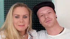 Blonde Barra Brass Anally Fucked and Creampied as Her Cuckold Looks On