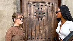 Rough FFM threesome with naughty Natalie Knight and Ameena Green