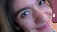 Homemade video in POV with brunette Aubry Babcock being fucked