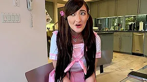 Homemade POV video of brunette Tifa Quinn getting fucked