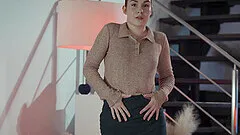 Kaira Love with natural tits enjoys while giving a nice blowjob