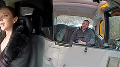 Brunette Lady Gang with nylon stockings gets fucked in a car