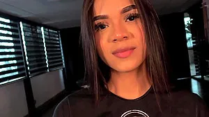 Solo Pocohontas with small tits enjoys while fingering herself