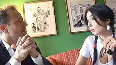 Rough dicking in cowgirl position with a brunette college chick