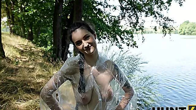 Busty amateur grants lover best outdoor POV