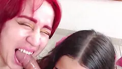 FFM threesome in a homemade POV video with horny darlings