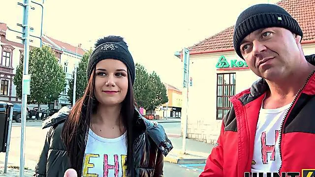 Dazzling beauty filmed trying anal cuckold for  her stepdad