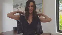 Homemade video of brunette Alora pleasuring her wet pussy