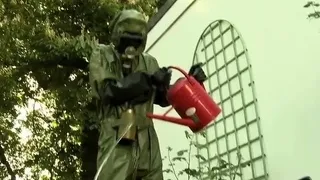 Amateur travesty outdoor solo