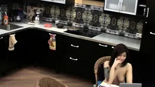 Sexy naked brunette teen