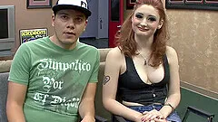 Redheaded Wife Violet Monroe Sucks and Fucks While Cuckold Watches