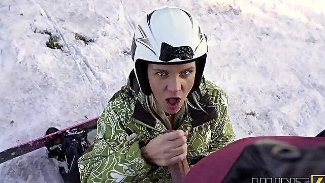 Aroused blonde with huge boobs granted cock for merciless cam porno