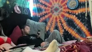 Sexy amateur blonde Russian web cam girl sucking on her toy