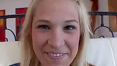 Homemade HD POV video of a blonde wife sucking a hard dick