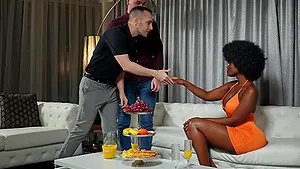 Interracial dicking with a busty ebony darling - Lexi Luv