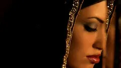 Horny brunette beautiful babe shows us her skills at dance