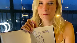 Blonde girlfriend moans while being fucked in a homemade video