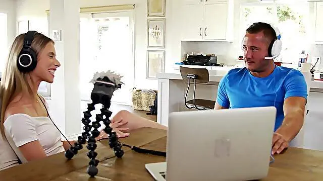 Dashing young blonde fitted with what she loves the most in perfect XXX