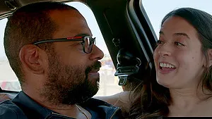 Sweet girlfriend moans while being fucked in a car - Abbie Maley