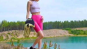 Milka Wey enjoys while fingering her shaved love tube - HD