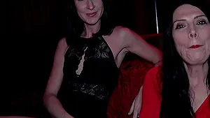 FFM threesome in a club with Claudia Xenia Nice & Linda Caprice