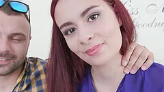 Redheaded Wife Scyley Jam Has Her Pussy Cum Filled While Cuckold Looks on