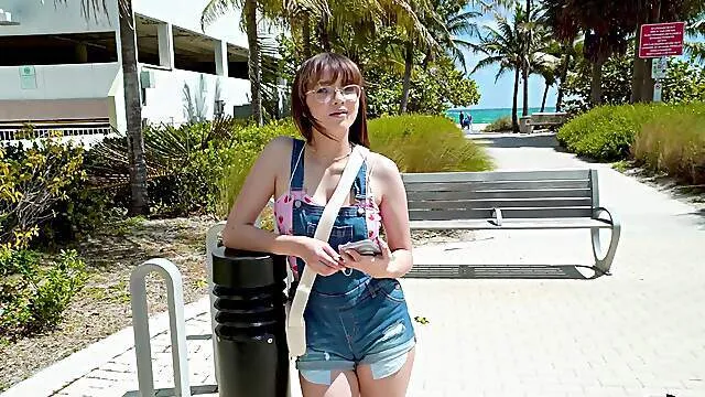 Sexy teen with perfect lines goes full mode on cock in  bang bus special