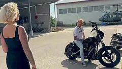 German amateur fucked in public by the biker