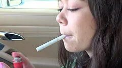 Horny roommate Brianna Arson loves teasing the camera in the car