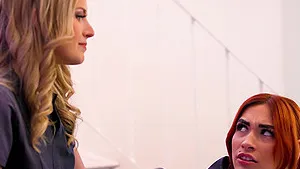 Small tits blonde Scarlett Sage spreads legs to ride a hard dick